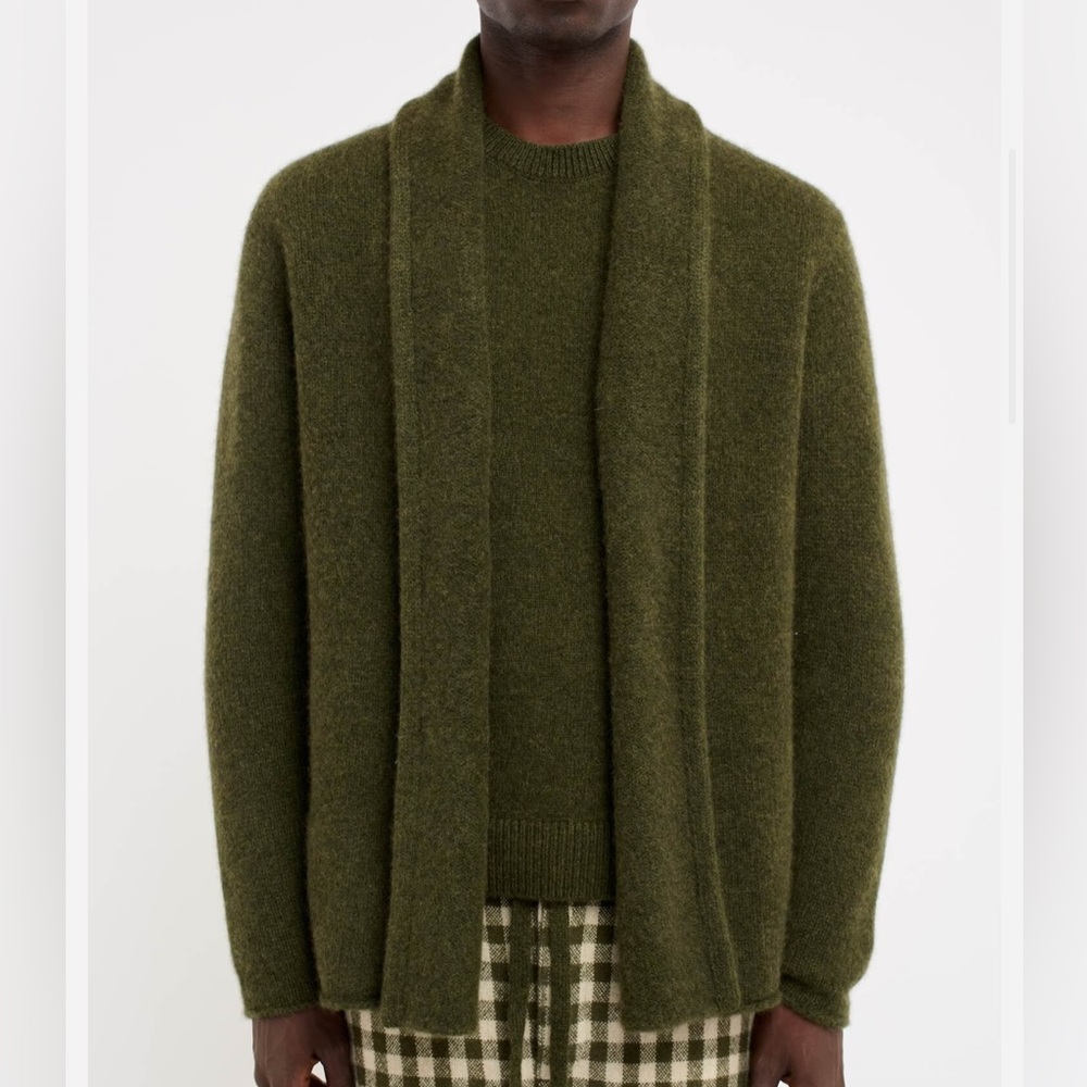 The Elder Statesman Olive Cashmere Cardigan (Men’s Small, NWT)